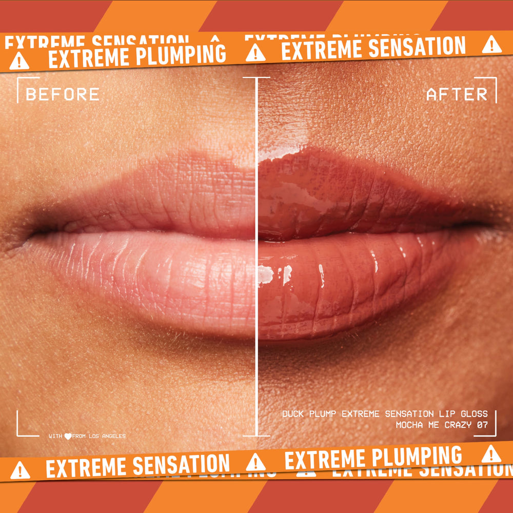 Texture crémeuse du gloss Duck Plump offrant un fini brillant et uniforme
