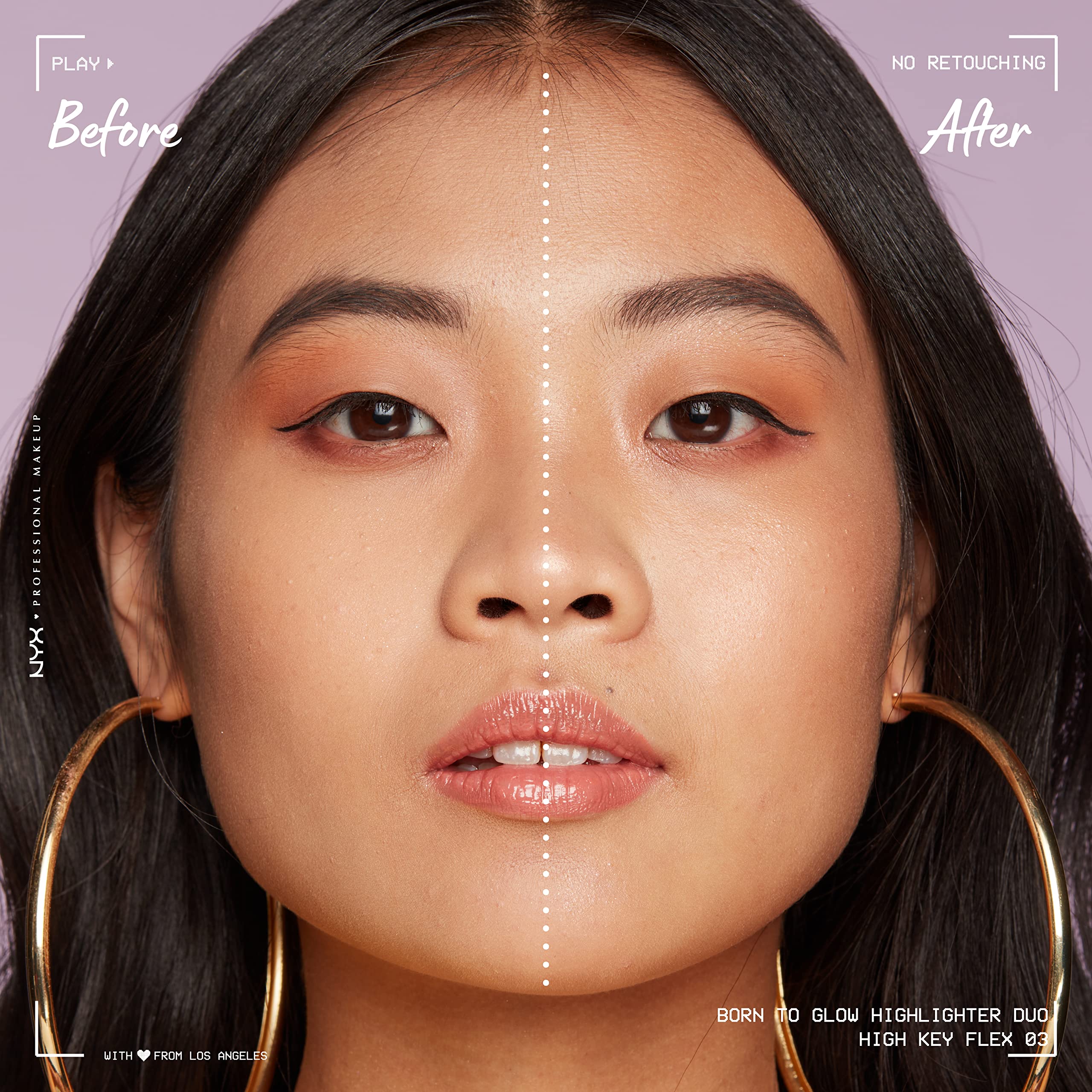 NYX Professional Makeup Born To Glow: pointe lumière accentuant le contour.