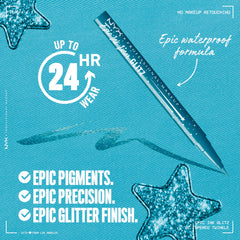Avec la teinte bleu turquoise, Epic Ink Glitz crée un regard glamour.