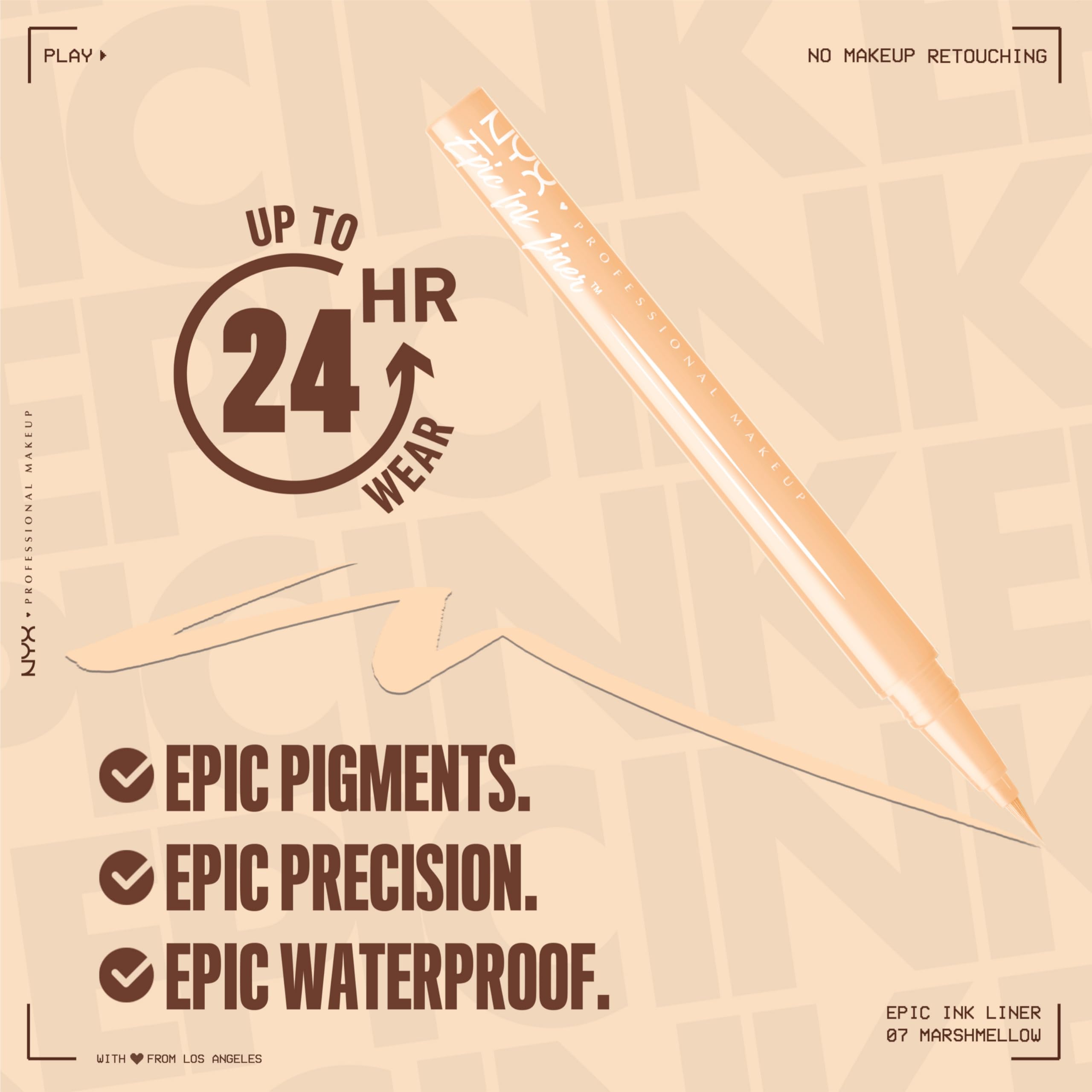 NYX Epic Ink Liner : effet œil de chat, regard plus affirmé.