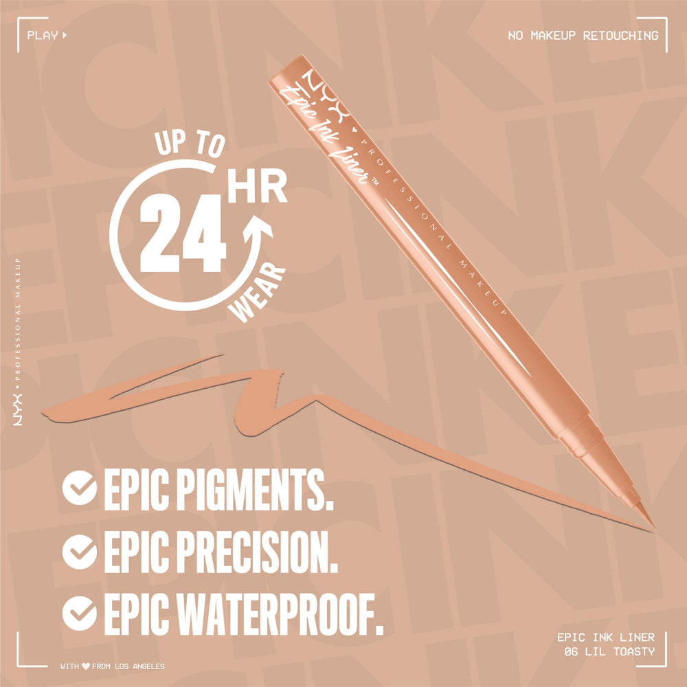 Epic Ink Liner NYX, tenue jusqu’à 24 heures sans bavures.