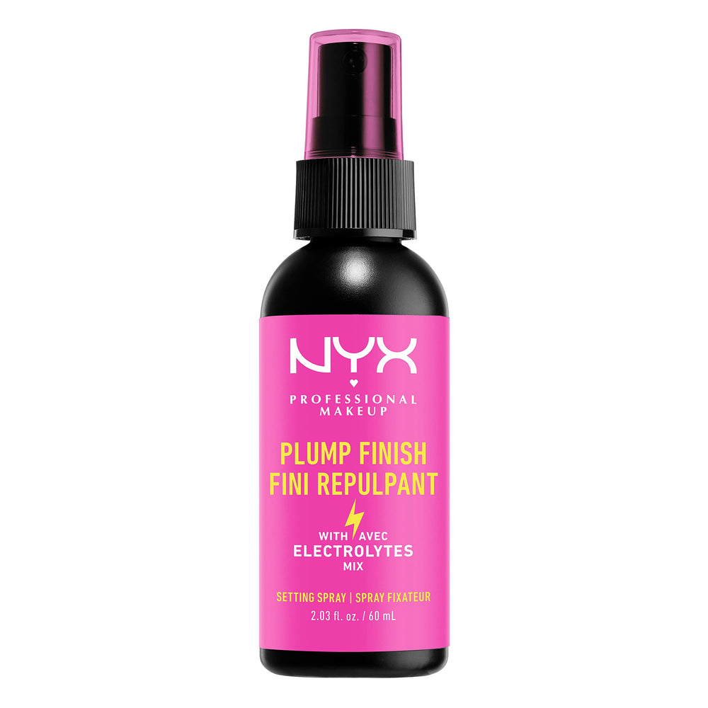 Fixateur NYX Professional Makeup, flacon et effet repulpant