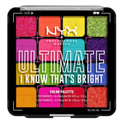 Aperçu des teintes NYX Professional Makeup Ultimate Shadow Palette pour un look coloré