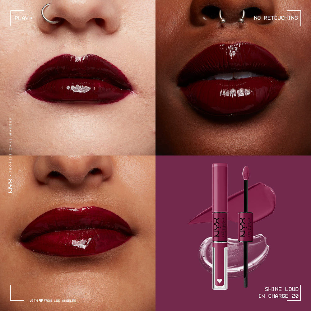 Nyx Shine Lipstick: rouge liquide longue durée pour port quotidien et looks expressifs.