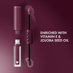NYX Shine Loud couche supérieure-reflet : fini brillant et non collant.