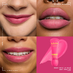 Texture veloutée NYX Smushy Matte Lip Balm pour lèvres douces toute la journée