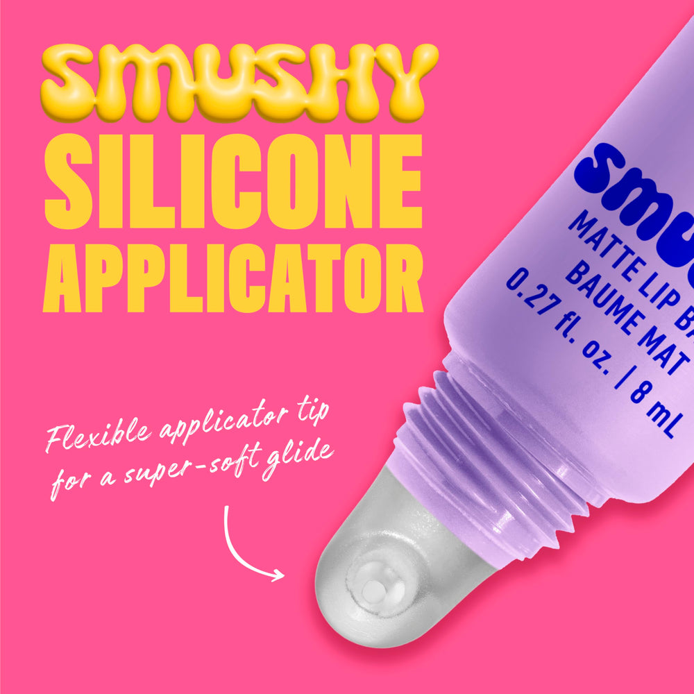 Confort longue durée du Smushy Matte Lip Balm sur les lèvres.