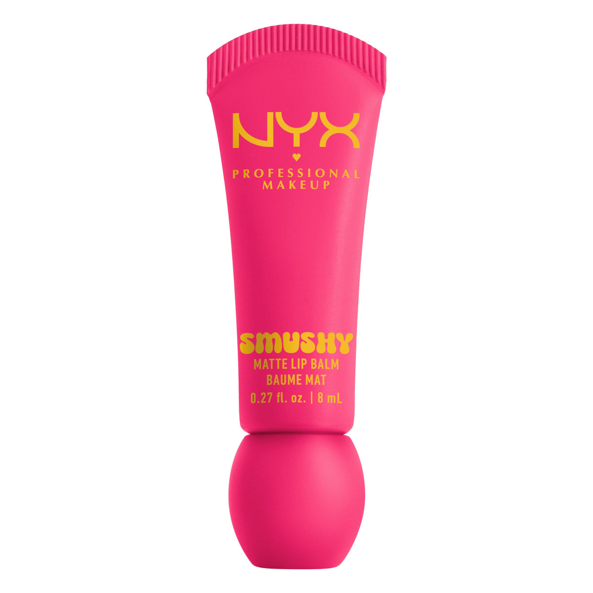 NYX Smushy Matte Lip Balm montre l’emballage et la texture pour une application confortable