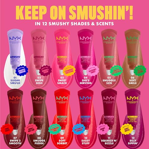Fini doux et diffusion naturelle adapté à tous les tons avec NYX Smushy Matte Lip Balm