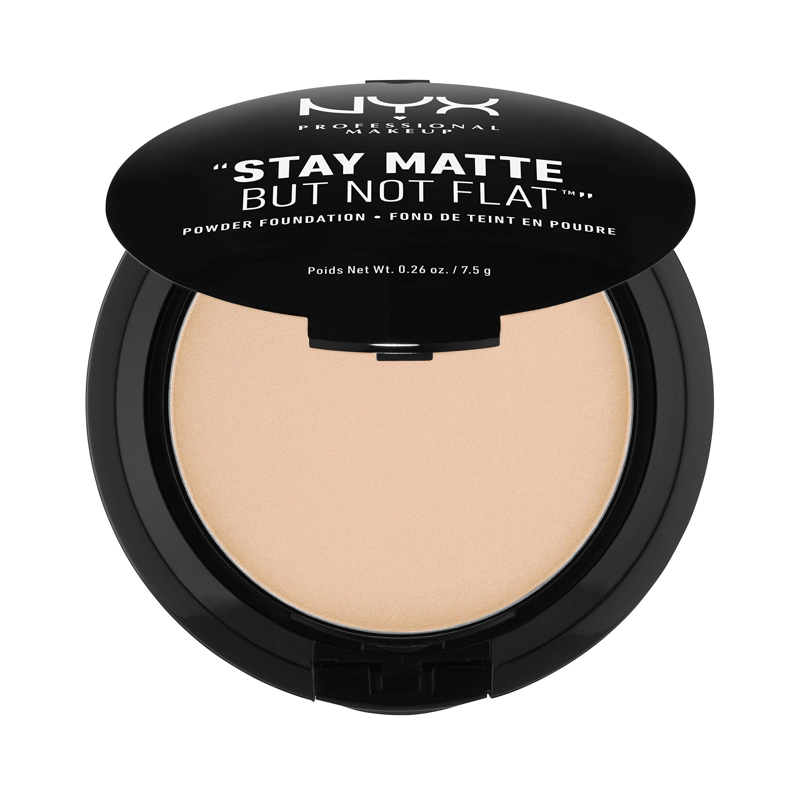 NYX Stay Matte poudre-visage : fini mat durable et couvrance légère.