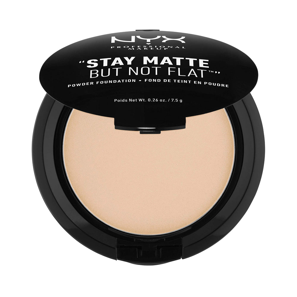 NYX Stay Matte poudre-visage : fini mat durable et couvrance légère.