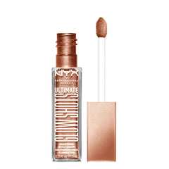 NYX Ultimate Glow Shots ombre liquide Golden Goji, application facile et éclat durable.