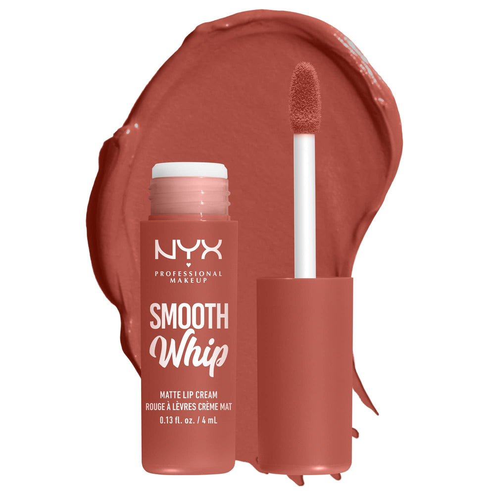 NYX Smooth Whip Matte Lip Cream Kitty Belly Peach Nude – couleur pêche nude adaptée au quotidien.