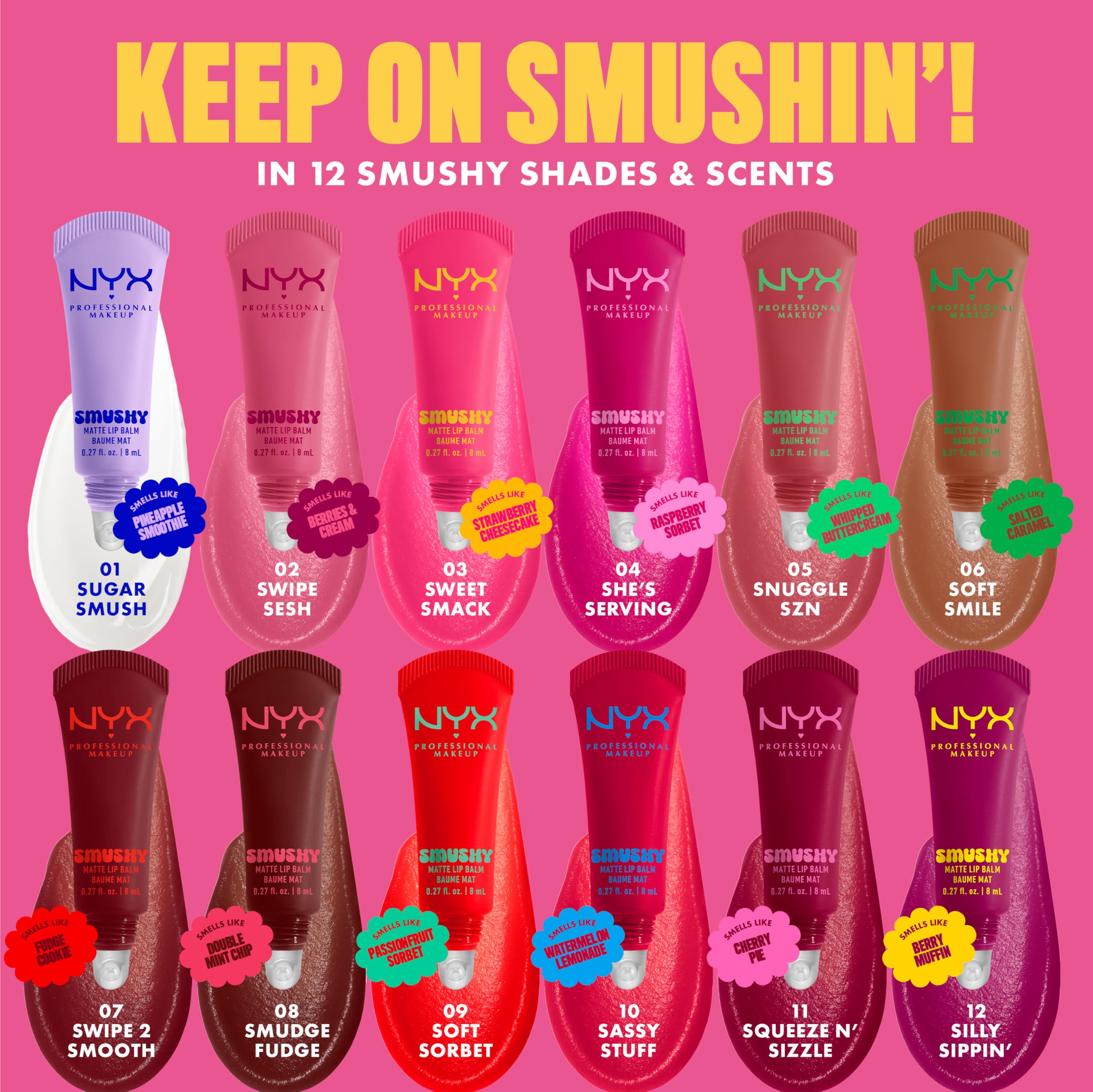 NYX Smushy Matte Lip Balm application douce grâce à une texture baume
