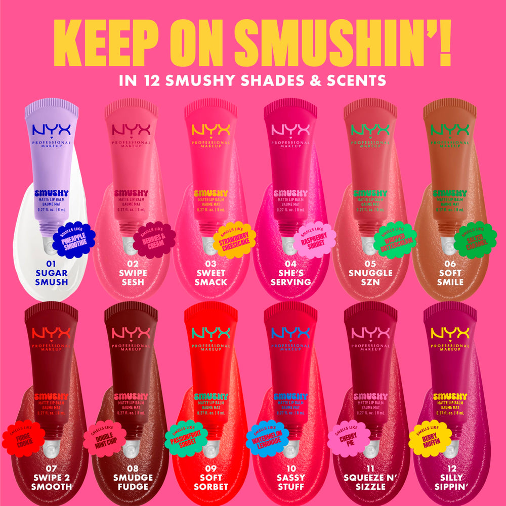 NYX Smushy Matte Lip Balm application douce grâce à une texture baume