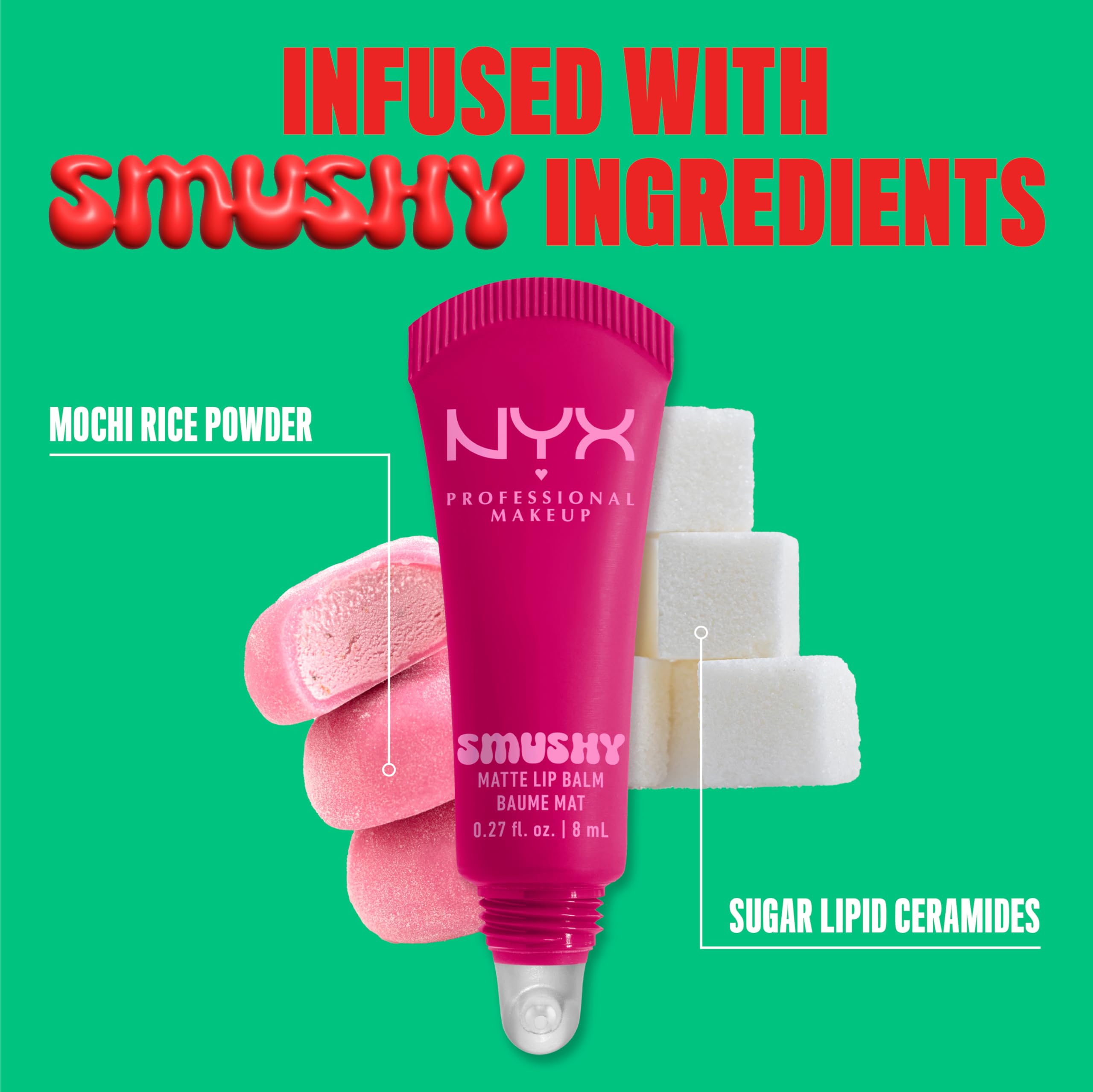 NYX Smushy Matte Lip Balm teinte rose pêche pour un look frais et discret