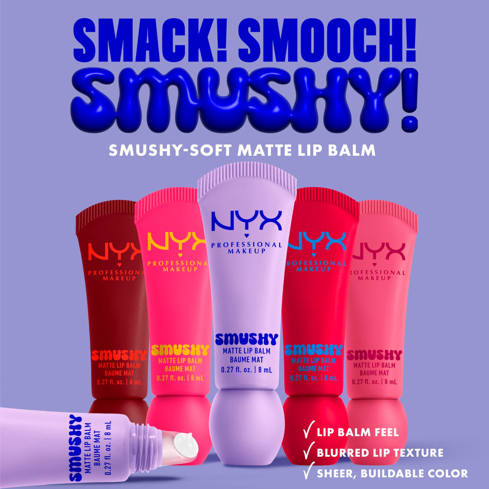 NYX Smushy Matte Lip Balm teintes naturelles variées pour tous les looks