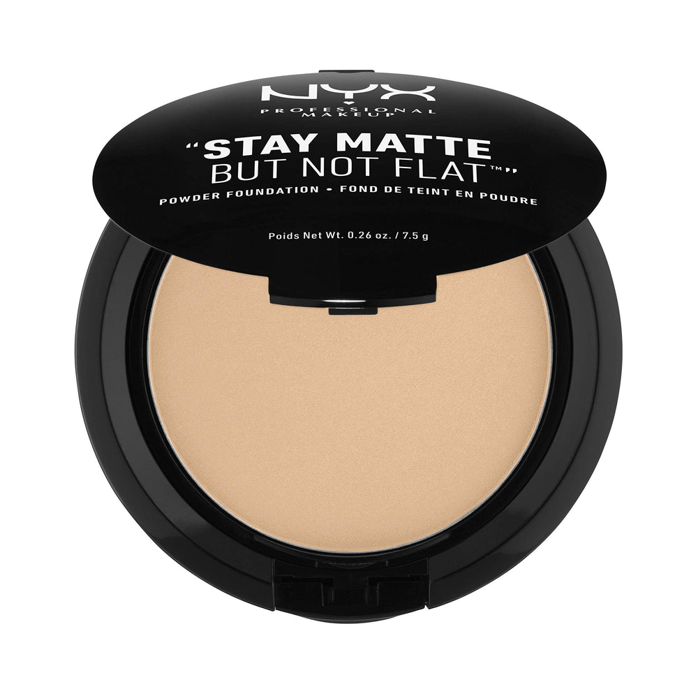NYX Stay Matte poudre-visage avec pinceau pour une couverture légère et naturelle
