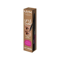 Stylo teinte sourcils Lift & Snatch de NYX, application précise pour dessiner des poils.