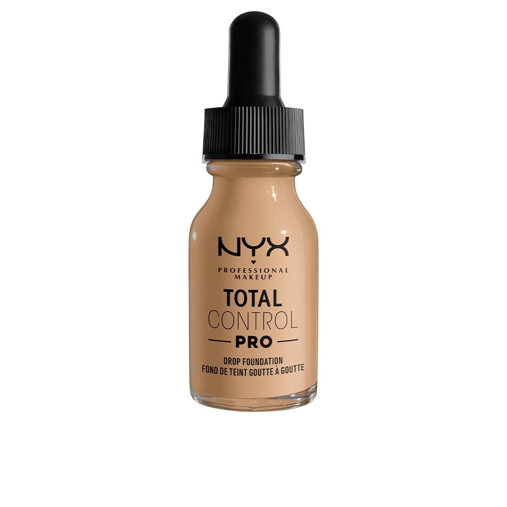 NYX Total Control Pro Drop Foundation, flacon pipette, couvrance modulable et longue tenue en teinte Buff
