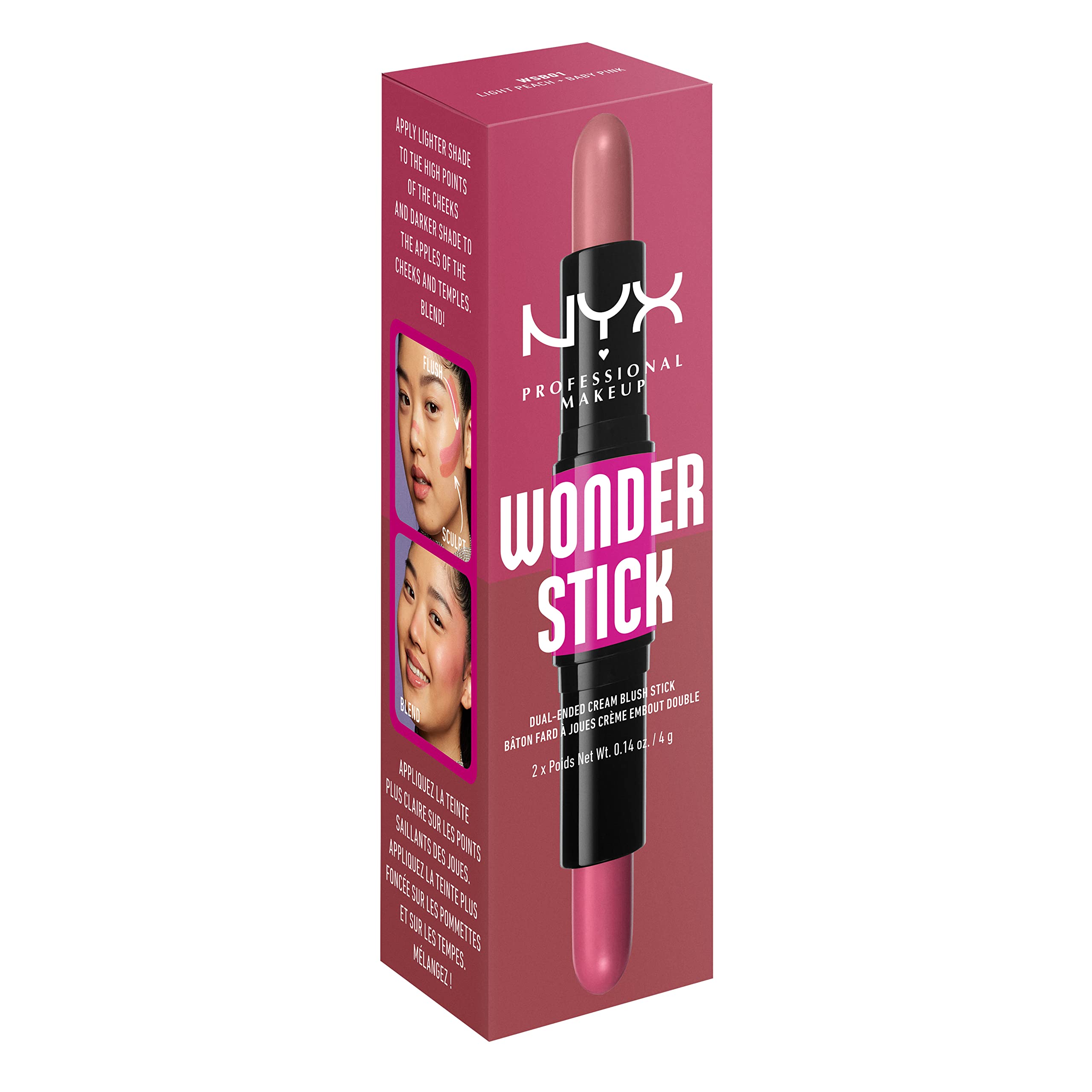 NYX Wonder Stick Blush – maquillage visage complet avec deux teintes complémentaires