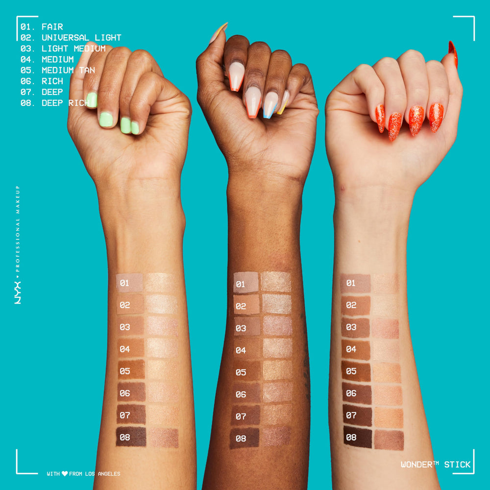NYX Wonder Stick texture crème ultra crémeuse pour estompage fluide.