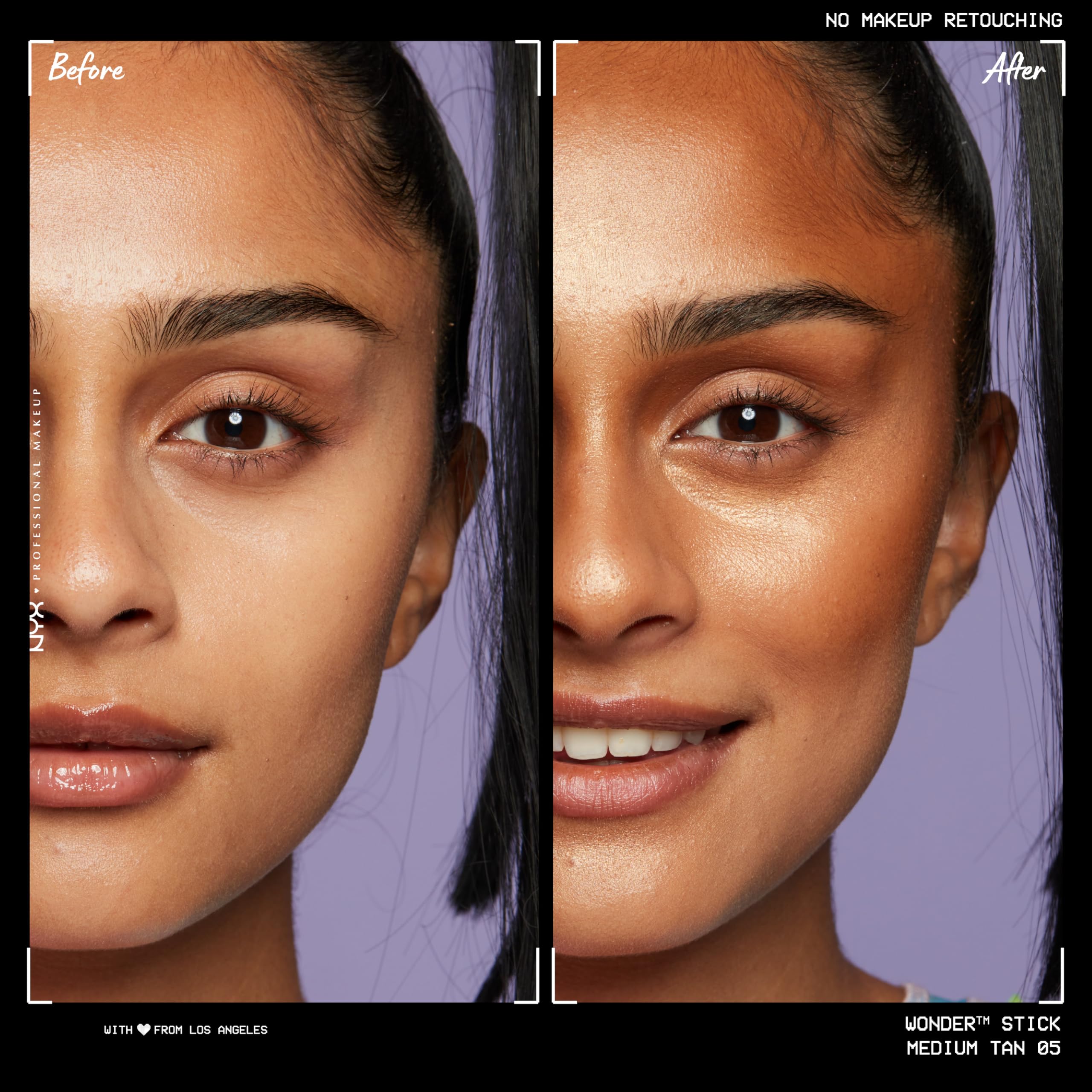 Nyx Wonder Stick éclairage des zones hautes, lumière subtile.