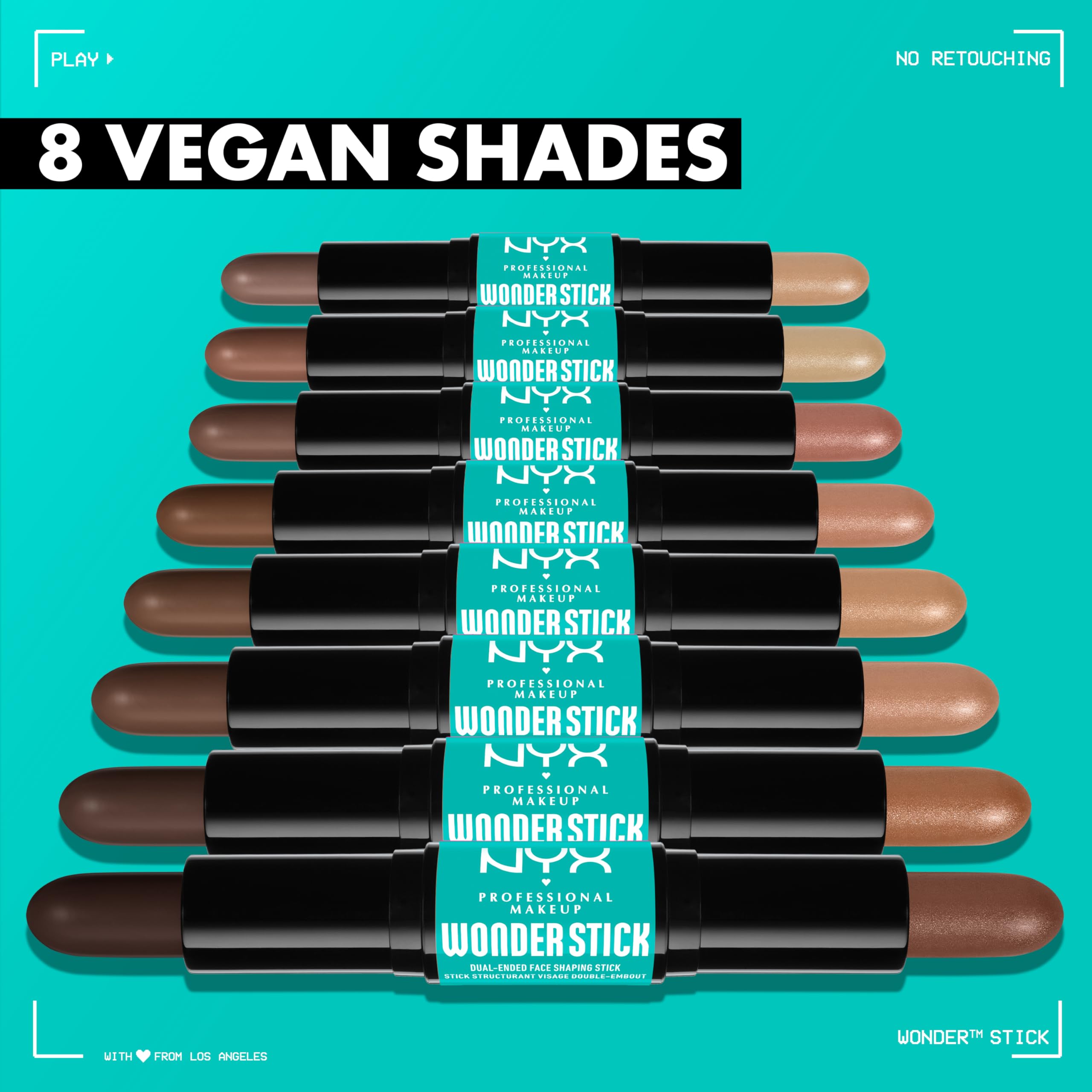 NYX Wonder Stick teint naturel grâce à une pigmentation riche et modulable.