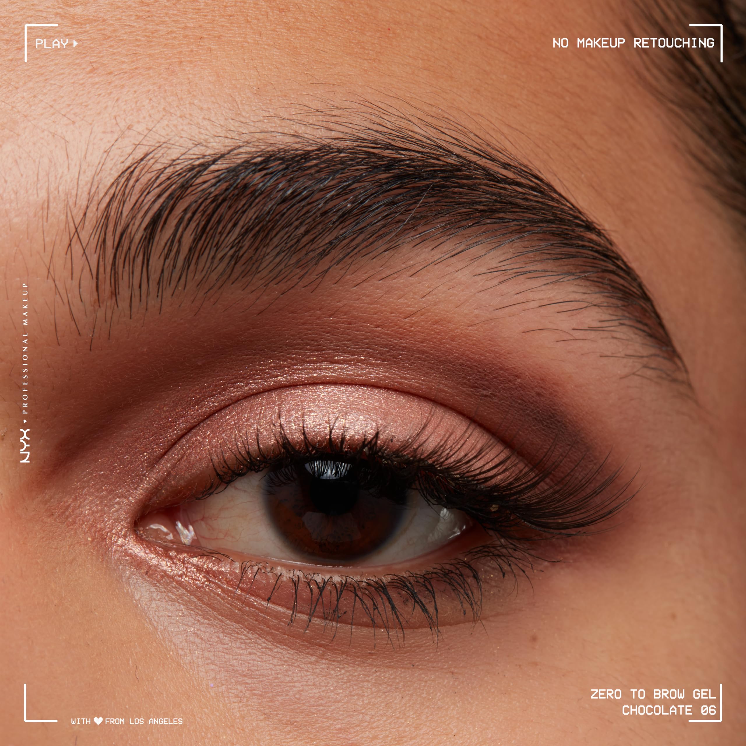 NYX Zero to Brow Gel Chocolat disponible en 7 teintes pour toutes les carnations.