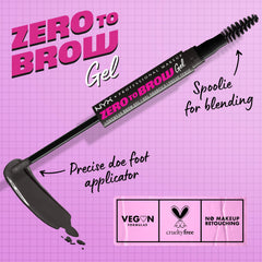 NYX Zero to Brow gel goupillon intégré pour estomper sans effort.