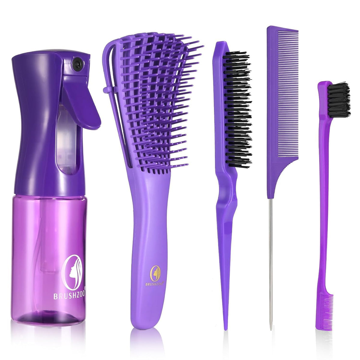 O BRUSHZOO ensemble-brosses-cheveux Purpe facilite le démêlage en douceur