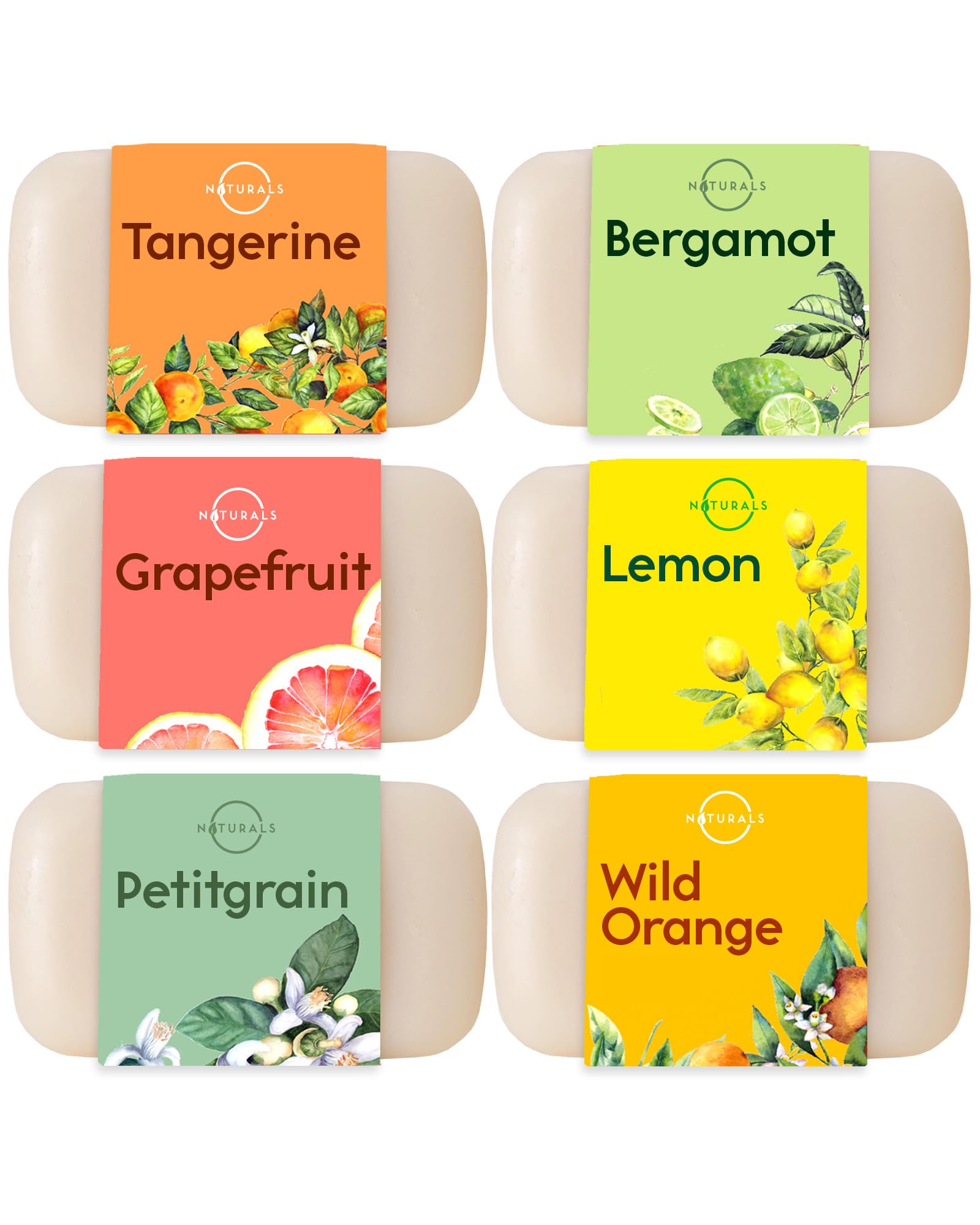 Coffret O NATURALS: ensemble de 6 savons citrus pour votre routine spa à domicile.