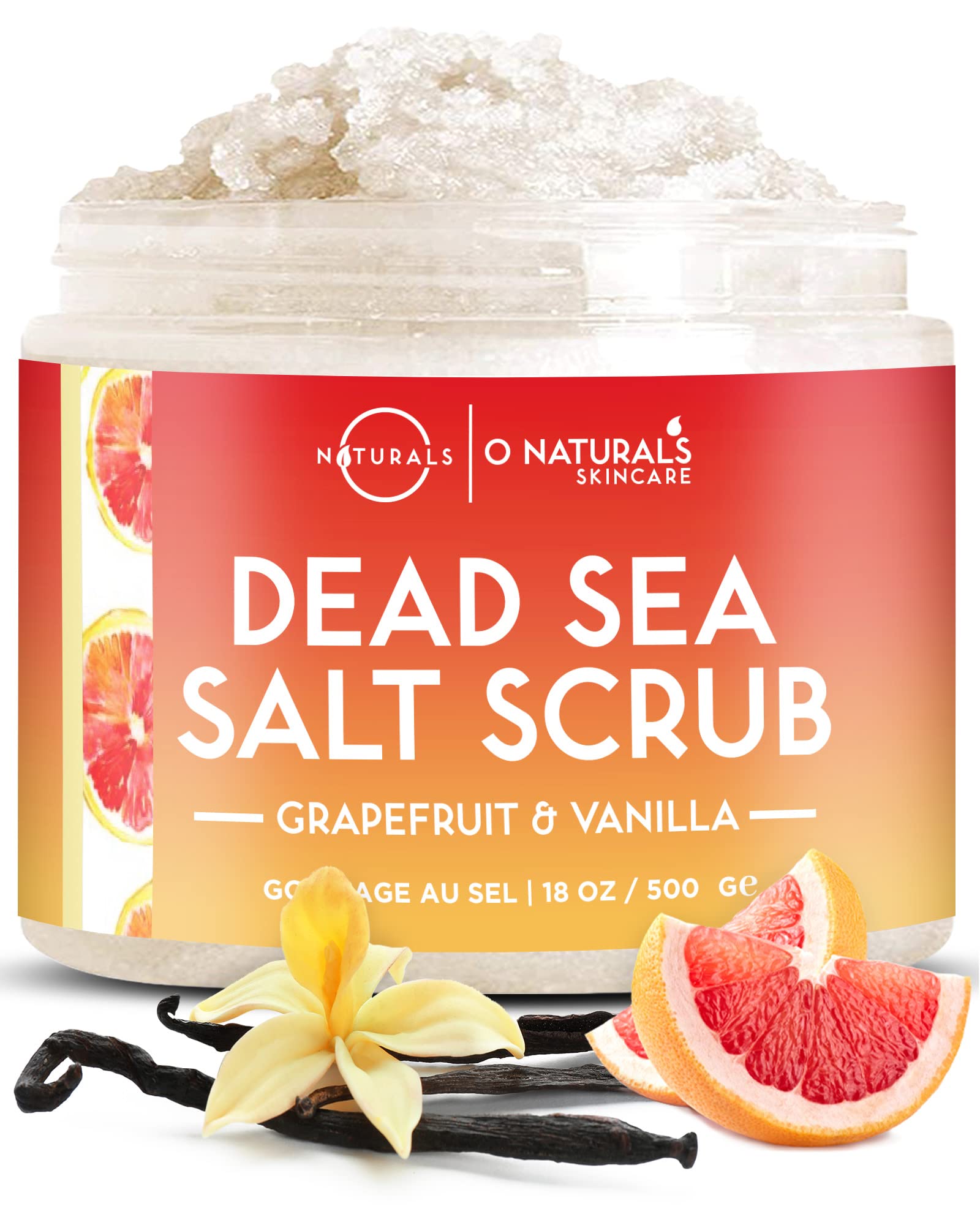 O NATURALS gommage sel mer morte visage et corps exfoliant doux