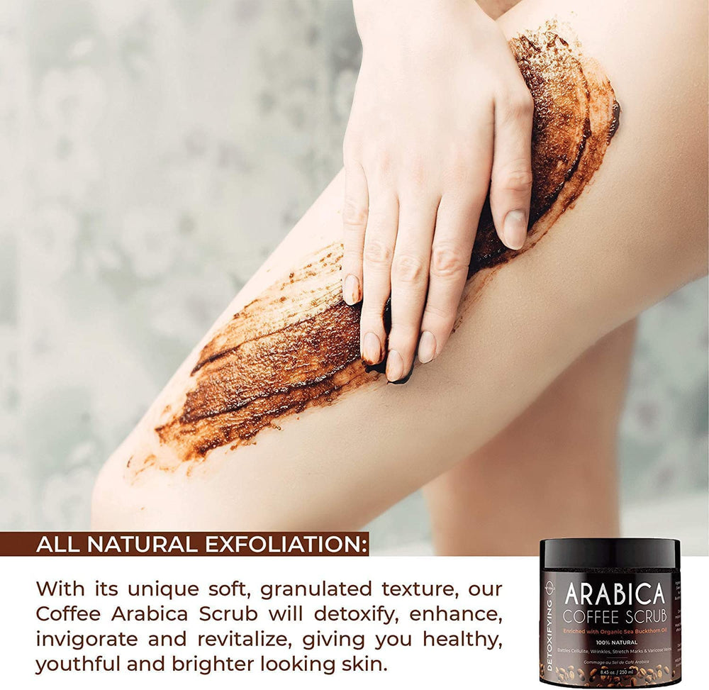 O Naturals gommage café Arabica avec huile d’argousier et coco, peau nourrie