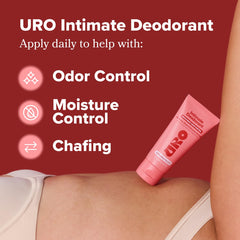 O Positiv URO unscented cream being applied to skin for discreet odor management.