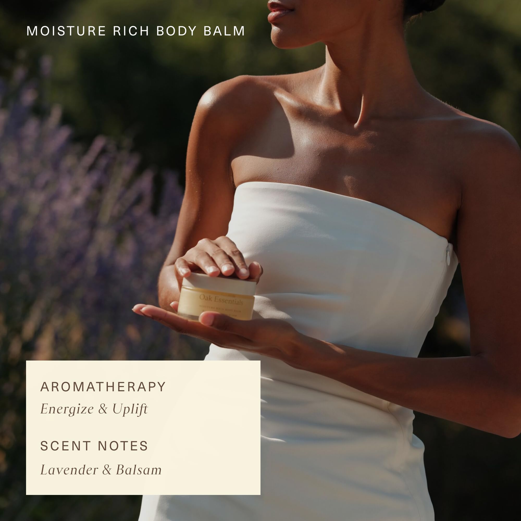 Application après douche sur peau, absorption rapide et non grasse.