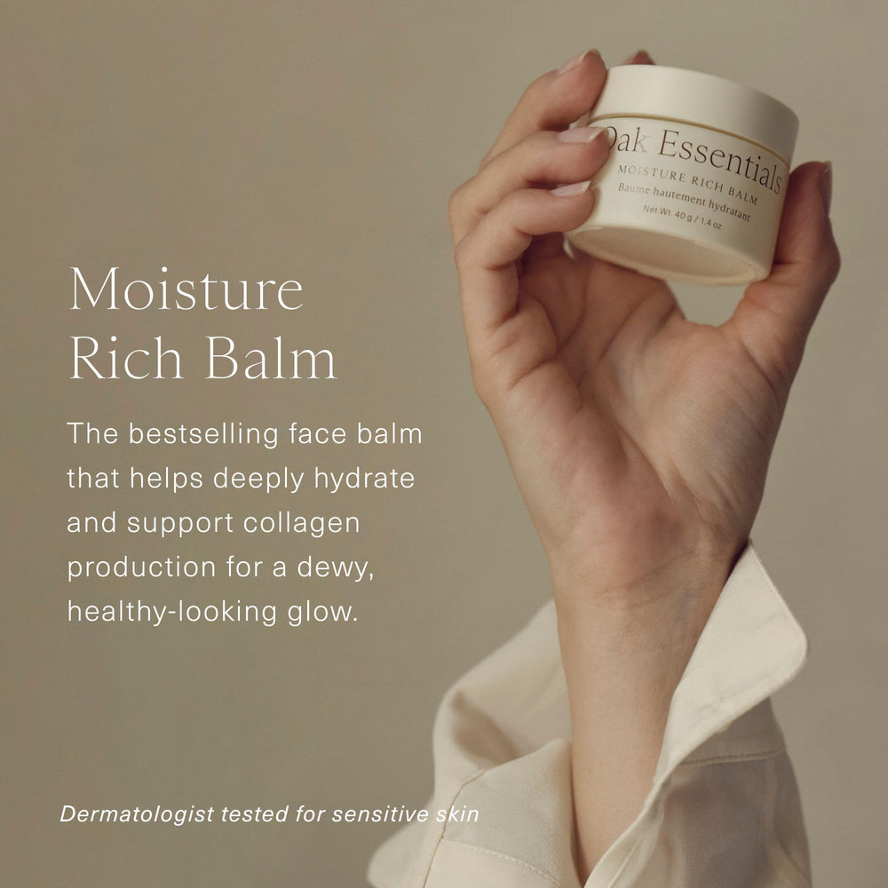 Texture fondante en huile du Oak Essentials Balm pour soin rapide.