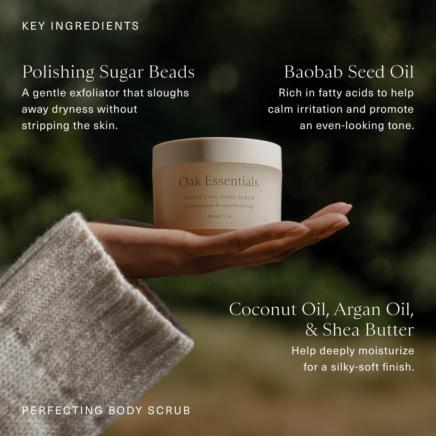 Formulation propre Oak Essentials: sans silicones, colorants et sulfates.