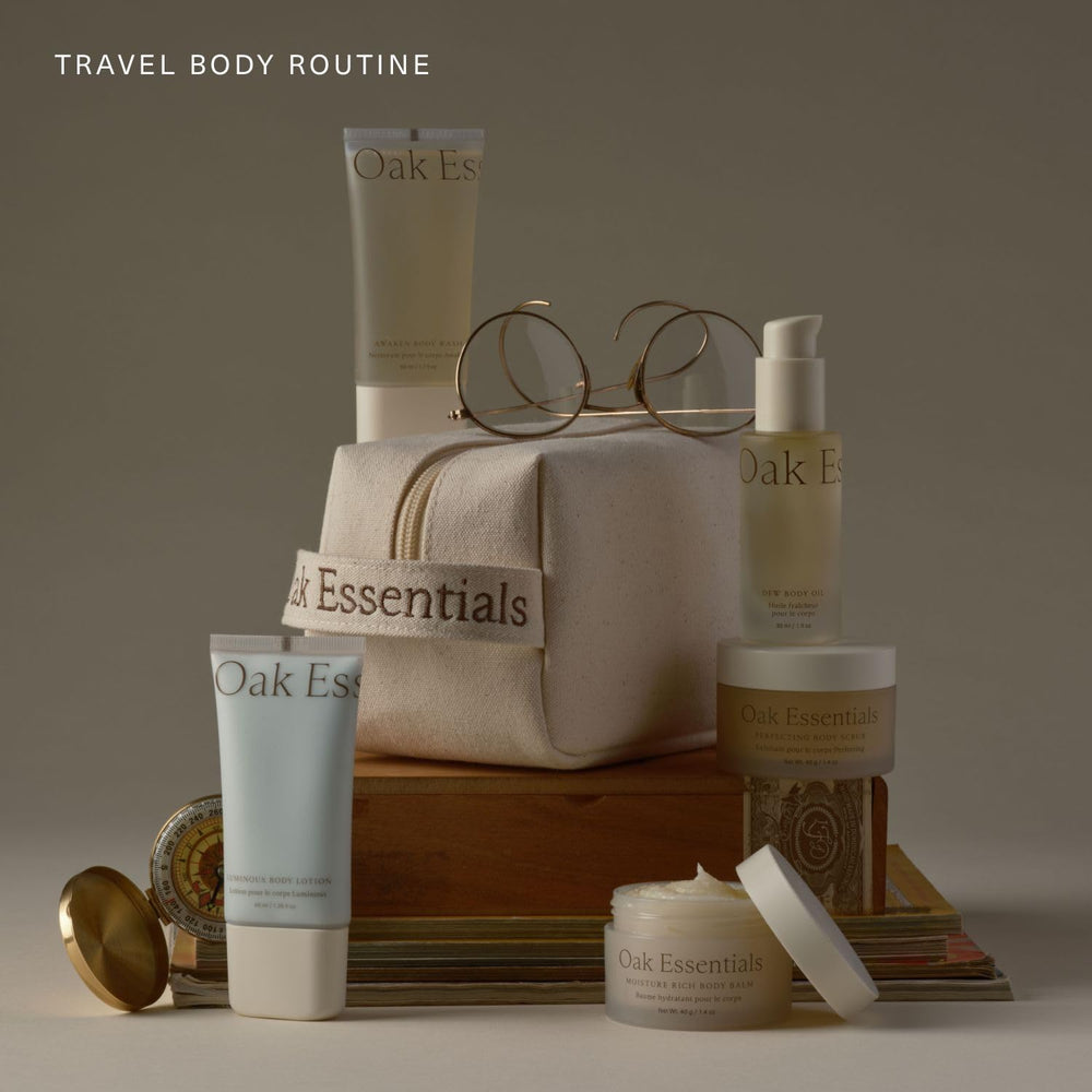 Oak Essentials huile-corps-rosee nourrit et procure une sensation de fraîcheur après douche.