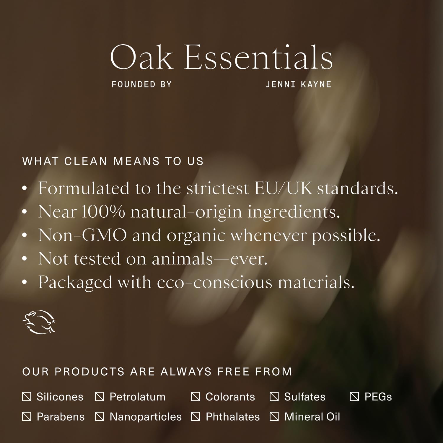 Rituel beauté naturel Oak Essentials: hydratation et confort cutané avec ingrédients propres.