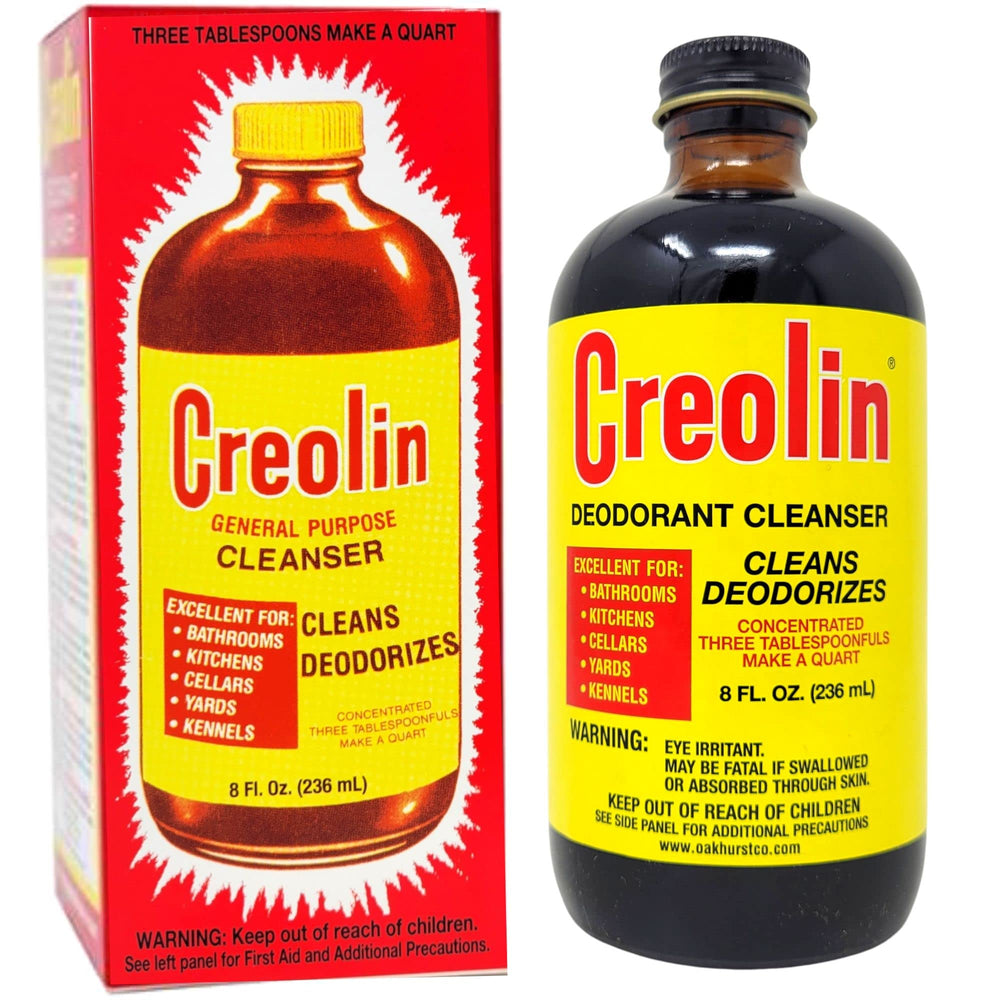 OAKHURST Creolin deodorizing cleanser bottle ready for versatile surface cleaning.