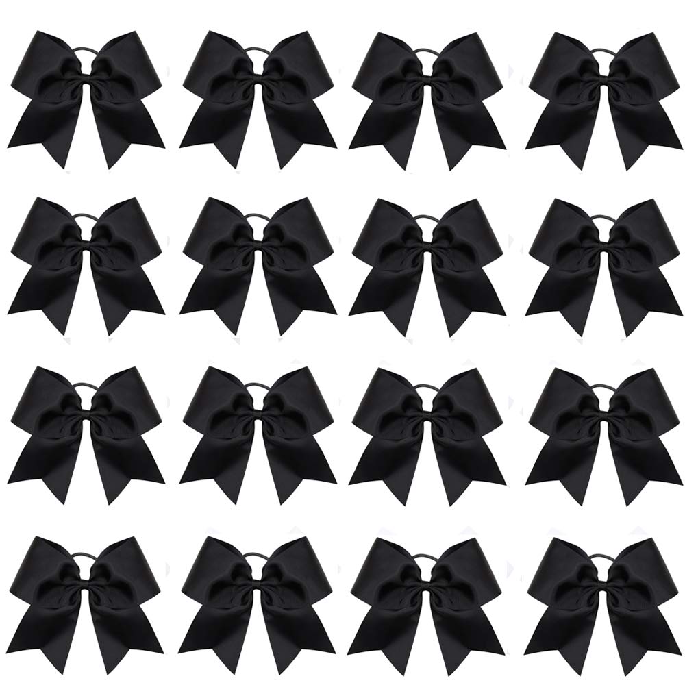 Noeud coiffure noir OAOLEER 8 pouces pour majorettes, maintien élégant.