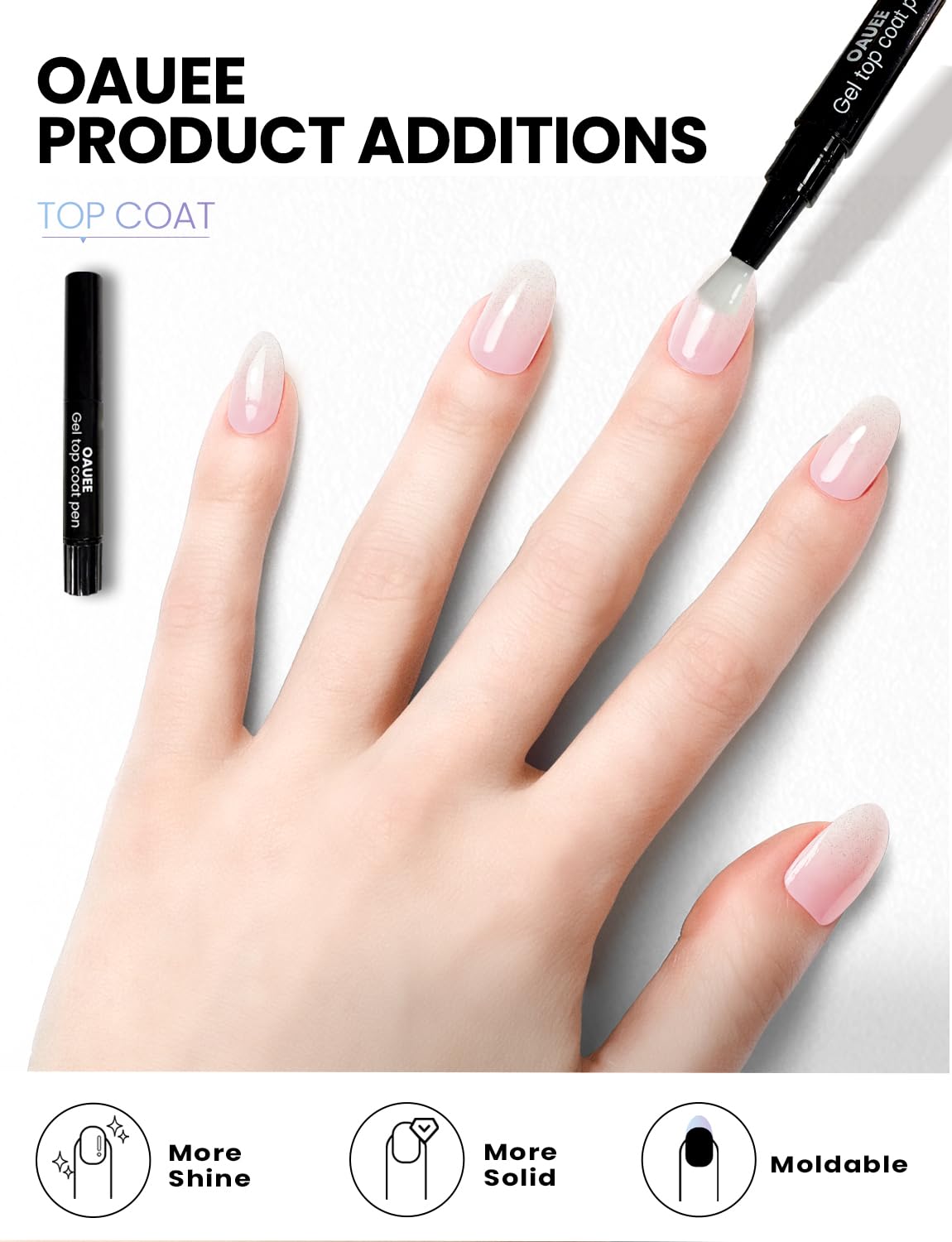 OAUEE accessoires inclus, lime à ongles et bâton bois facilitent l’application.