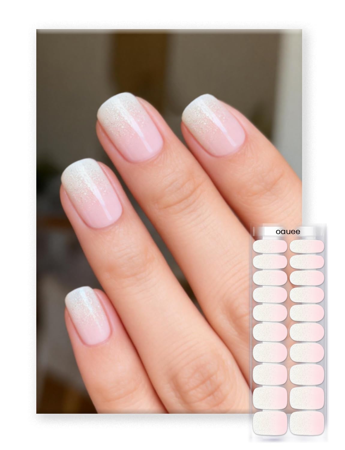 OAUEE bande strips gel semi-cuits pour une manucure rapide et professionnelle à domicile.