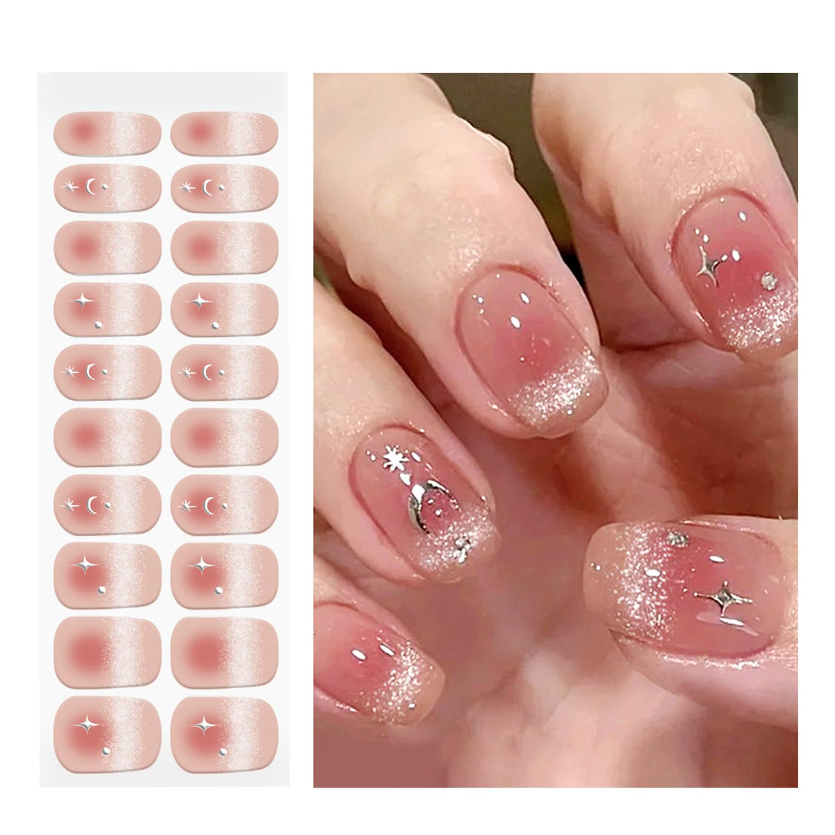 OAUEE Bandes Gel Semi-Cuites pour Ongles, pose facile et éclat brillant