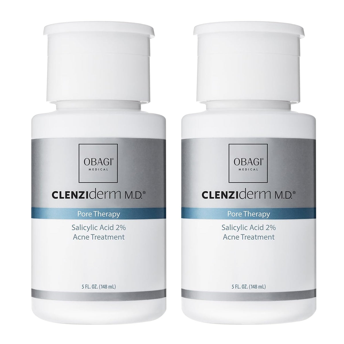 Obagi CLENZIderm M.D. Pore Therapy Tonique - bouteille montrant le soin exfoliant BHA pour pores nets.