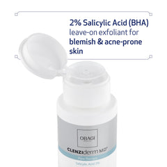 Étiquette Obagi CLENZIderm M.D. Toner avec les instructions d’utilisation.