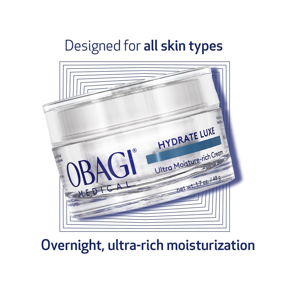 Obagi Hydrate Luxe – peptides biomimétiques favorisant une apparence plus lisse au réveil.