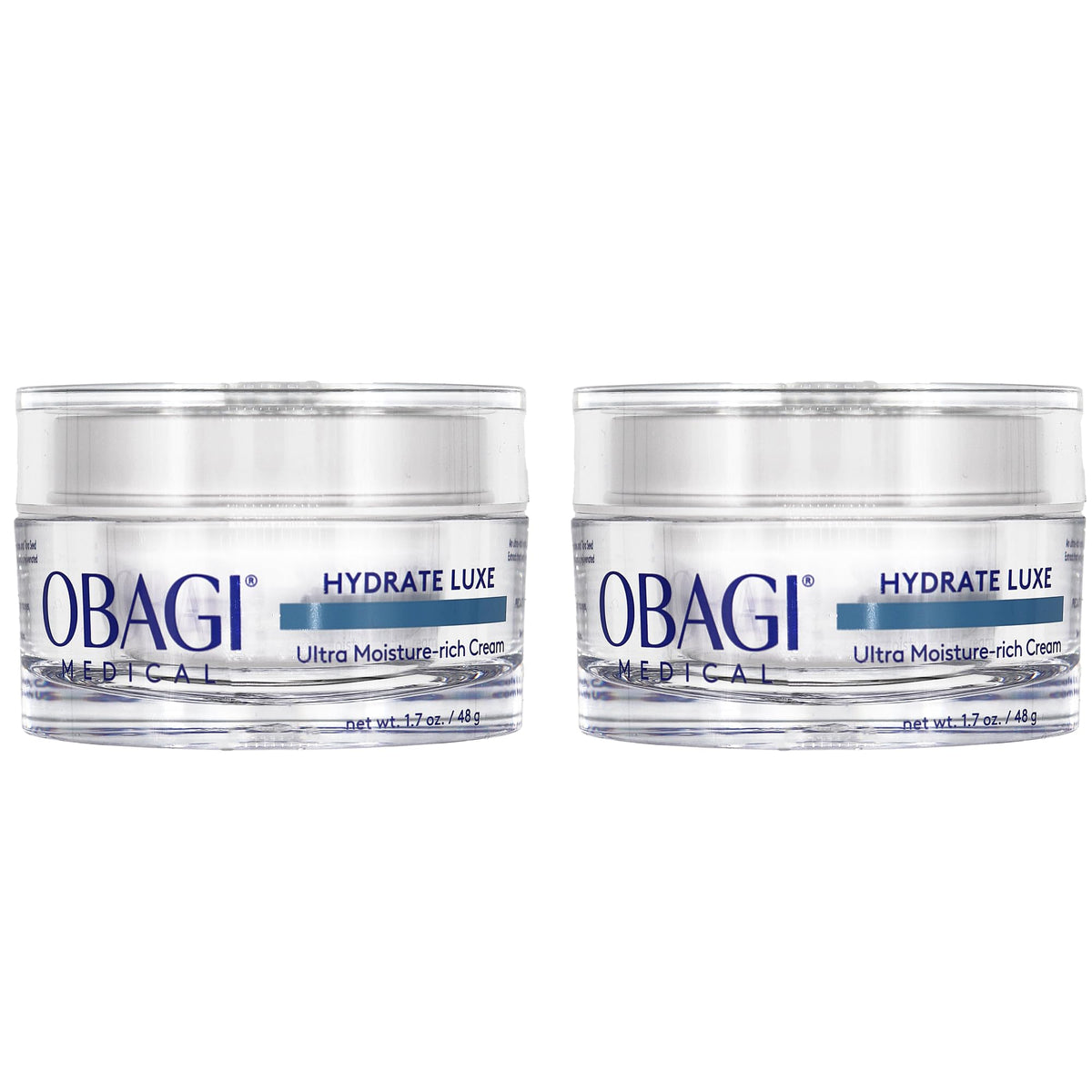 Obagi Hydrate Luxe, pot crème nuit avec texture-baume pour hydratation intensive.