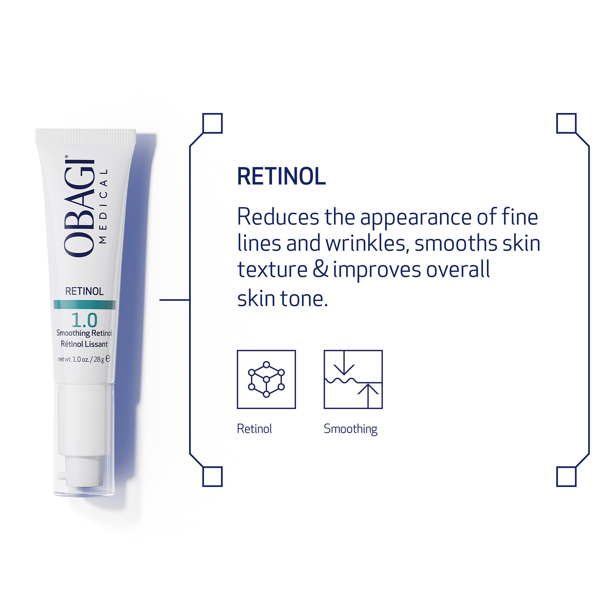 Libération progressive des actifs dans Obagi Retinol 1.0 Crème pour douceur.